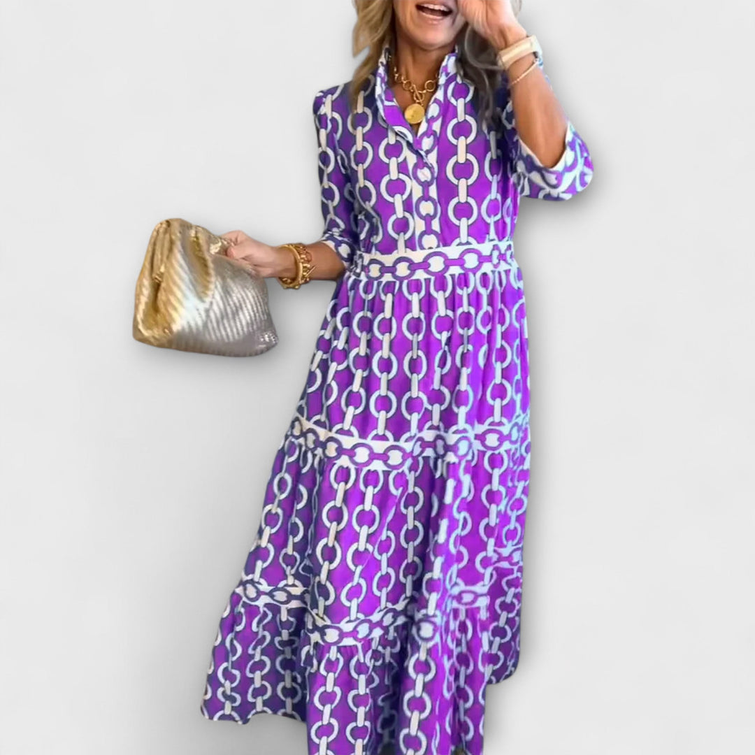 Donna | Midi Dress with Chain Pattern