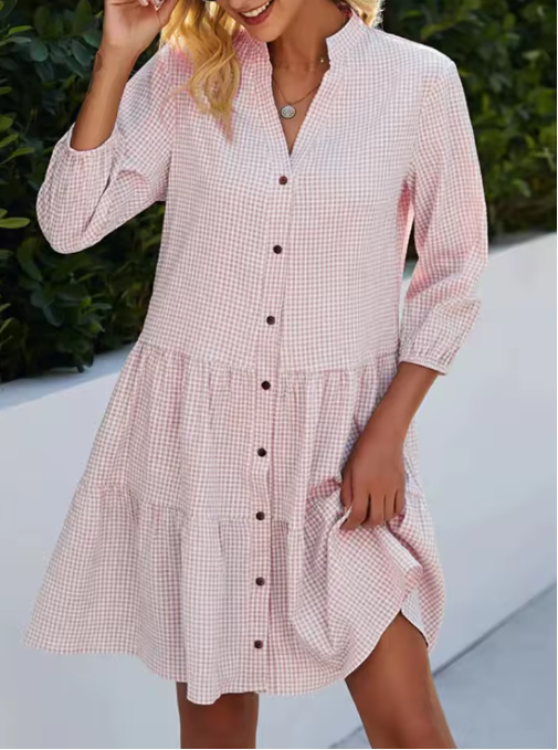 Édith™ | Lightweight and Flattering Checkered Summer Dress