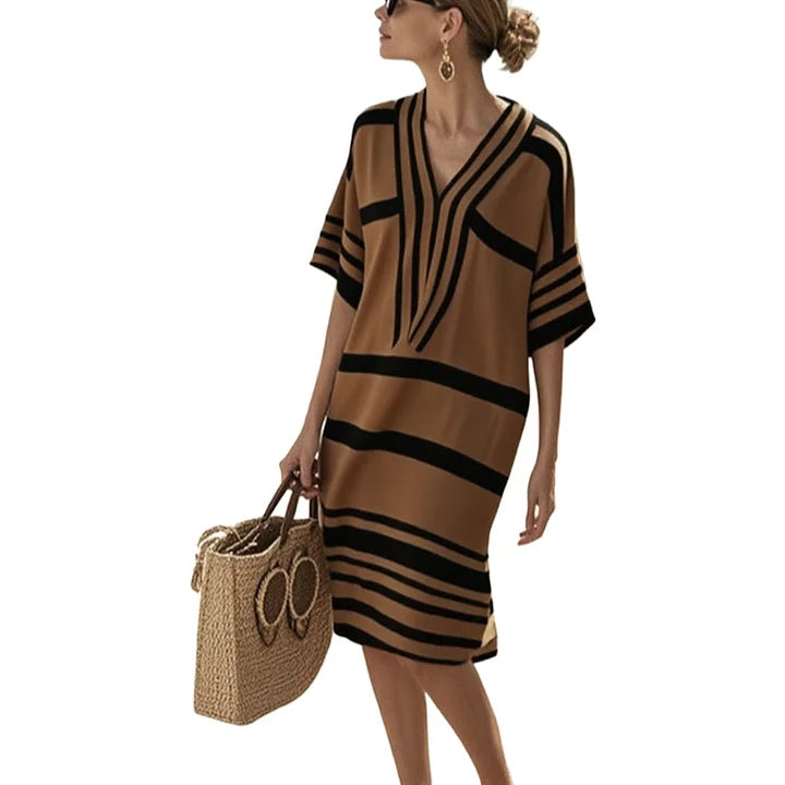 Enrica | Flowing striped dress