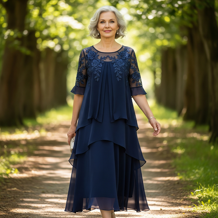 Bernice™ | Embroidered Three-Layer Dress