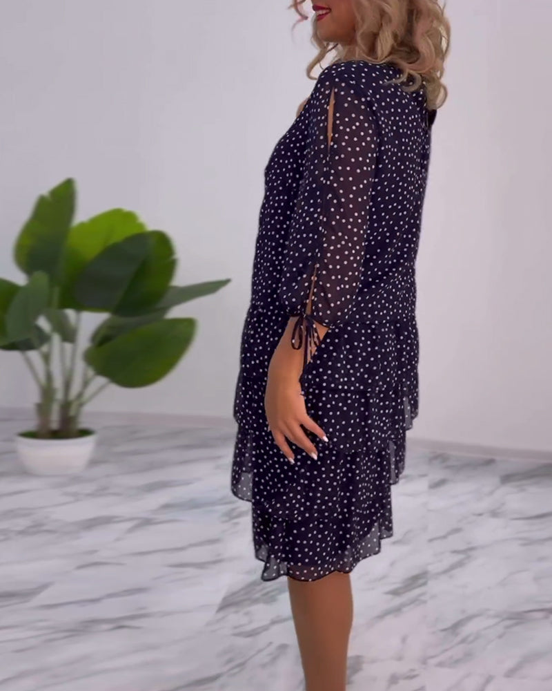 ELINA™ - Dotted Elegance Dress