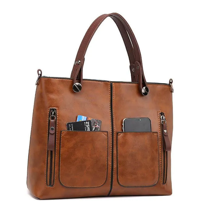 LIVIA™ - Classic Leather Handbag