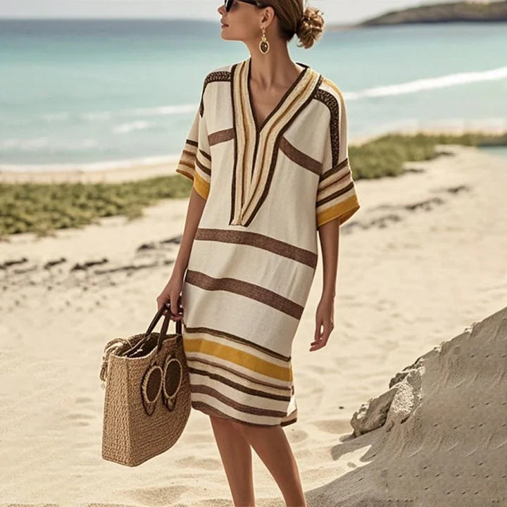 Enrica | Flowing striped dress