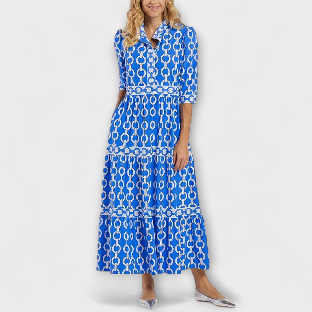 Donna | Midi Dress with Chain Pattern