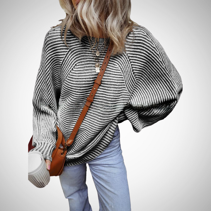TAMLYN™- Cozy Striped Oversized Sweater