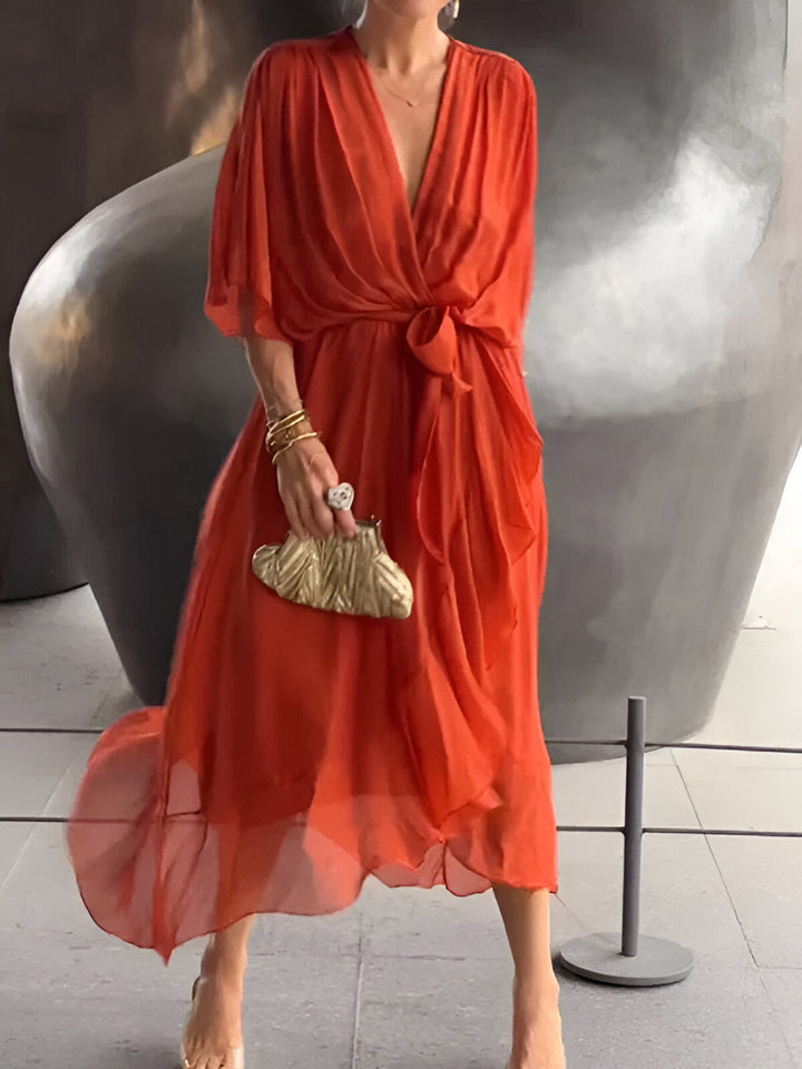 Monica – Dress with V-Neck